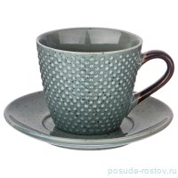 Чайная пара 235 мл 1 шт серо-зелёная &quot;Лимаж&quot; / 187085