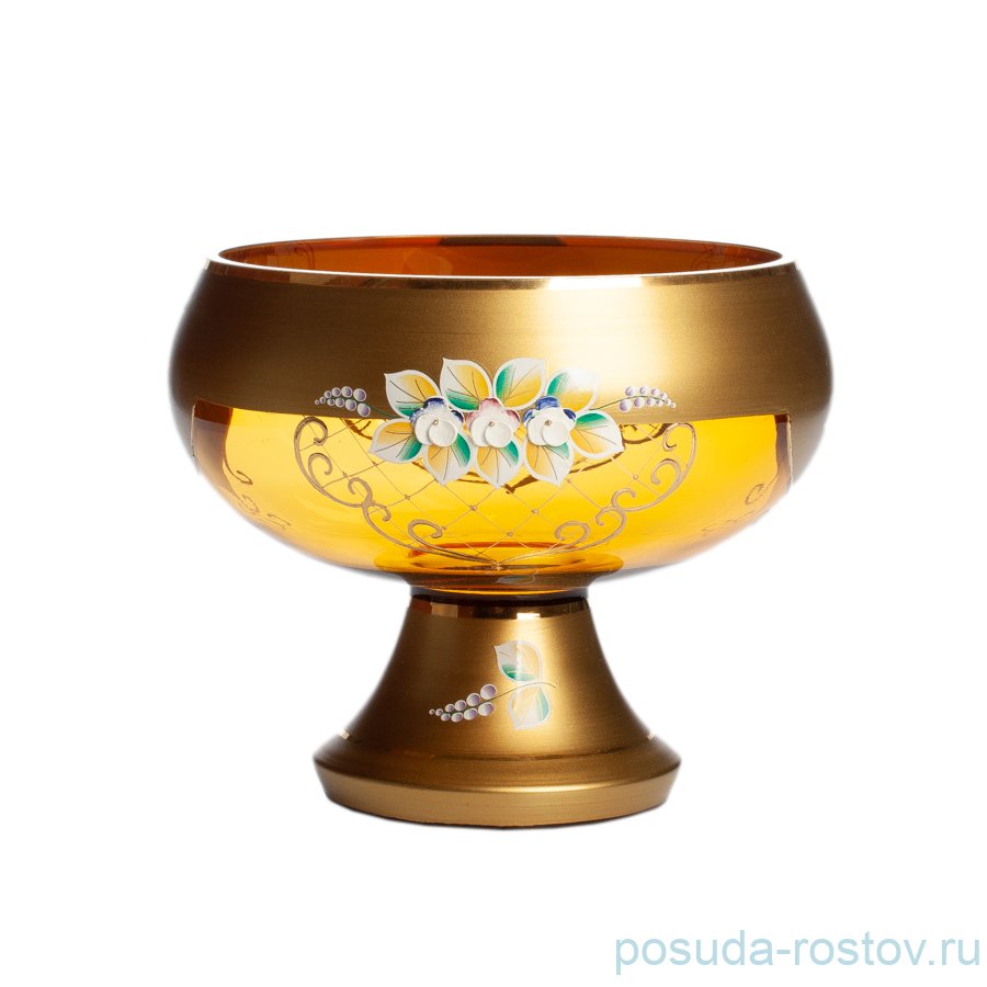 Конфетница 21 см н/н "Лепка /Янтарная / золото" / 152664 Конфетница 21 см н/н "Лепка /Янтарная / золото" / 152664
