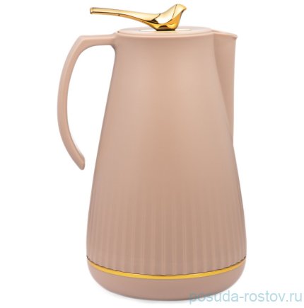 Термос 950 мл со стеклянной колбой крышка с клапаном Agness / 380078