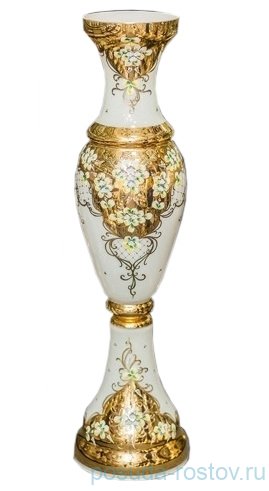 Ваза для цветов 100 см напольная &quot;Лепка белая&quot; / 034018