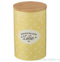 Банка для сыпучих продуктов 870 мл 10,5 х 16,5 см &quot;Милый прованс /Жёлтый&quot; / 206995