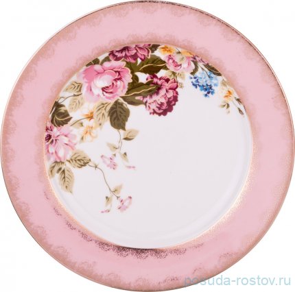 Набор тарелок 20 см 6 шт &quot;букет /розовый&quot; / 189689