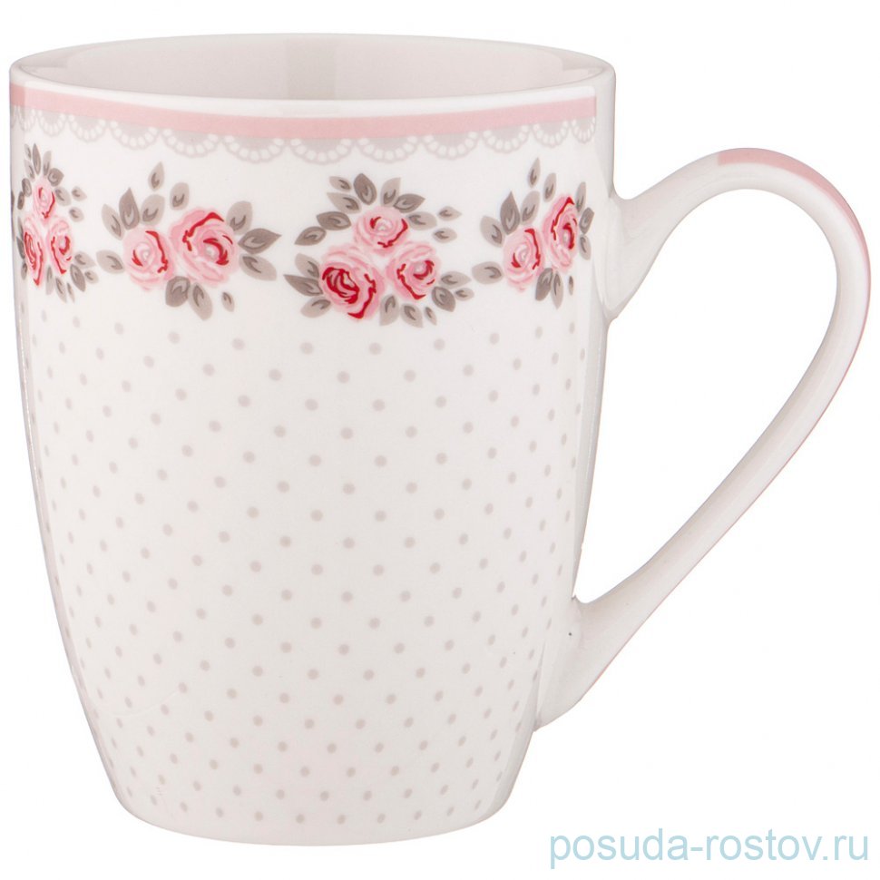 Кружка 340 мл "Розовые розочки" / 335158