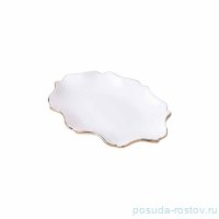 Блюдо 25 х 18 х 3 см фигурное &quot;Отводка золото&quot; / 342720