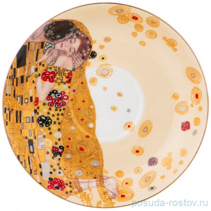 Чайная пара 500 мл 1 шт кремовая &quot;поцелуй /г. климт&quot; / 224394