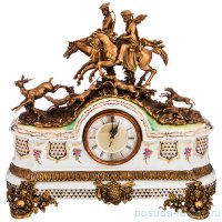 Часы настольные 40 х 16 х 38 см &quot;На охоте&quot; (циферблат 10 см) / 271373