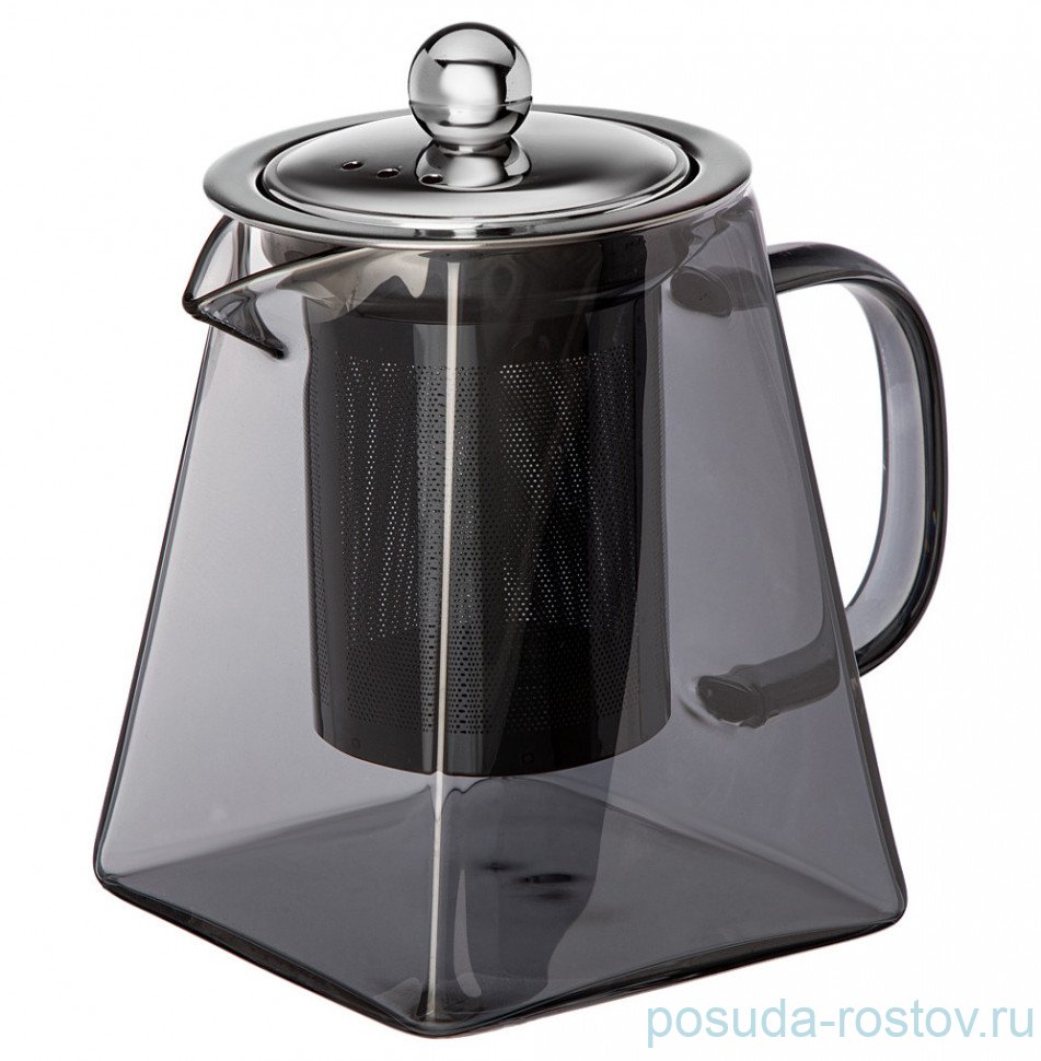 Заварочный чайник 550 мл с металлическим фильтром серый / 289390