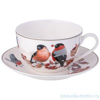 Чайная пара 300 мл &quot;Лесная сказка /Снегири&quot;   / 355264