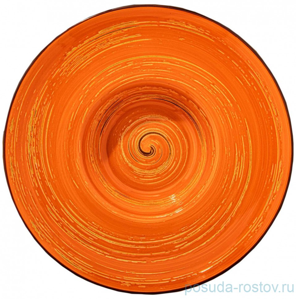 Тарелка 27 см глубокая оранжевая "Spiral" / 261582