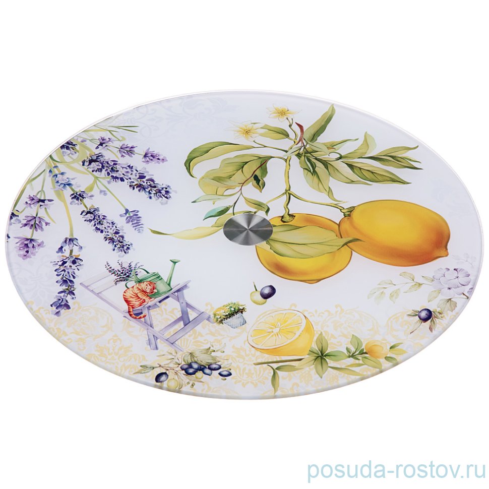 Блюдо 32 х 3 см вращающееся круглое "Лимоны" / 224874 Блюдо 32 х 3 см вращающееся круглое "Лимоны" / 224874