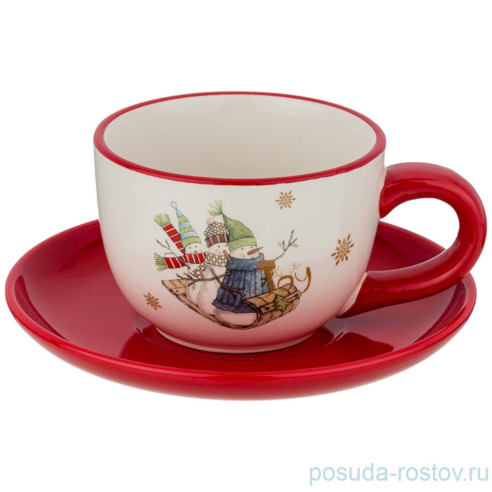 Чайная пара 250 мл 1 шт "Зимняя забава" / 215205 Чайная пара 250 мл 1 шт "Зимняя забава" / 215205