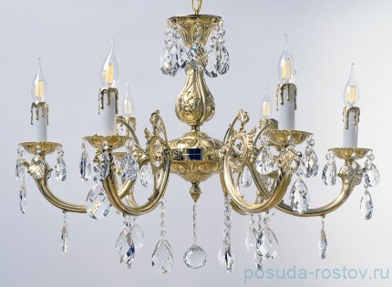 Люстра 6 рожковая платина &quot;Royal Bohemia&quot; / 122495