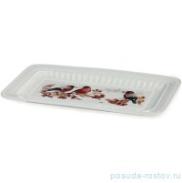Блюдо 25,5 см прямоугольное &quot;Лесная сказка /Снегири&quot; / 379665