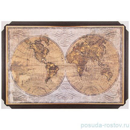 Картина 60 х 90 см &quot;Карта&quot; /рамка венге с золотом / 270159