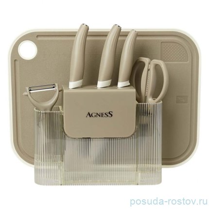 Набор кухонных предметов 7шт цвет серый / 364310