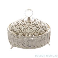 Конфетница 15 см с крышкой &quot;Leyla /Белая&quot; / 289444
