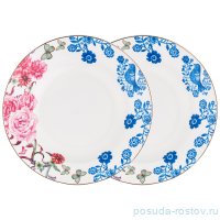 Набор тарелок 20,5 см глубокие &quot;Дуэт /Цветы и птица&quot; (2шт.) / 213230