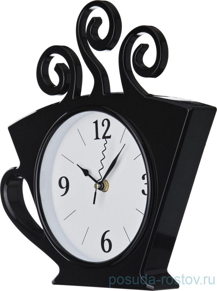 Часы настенные 26 х 30 см кварцевые черные "chef kitchen" / 187940