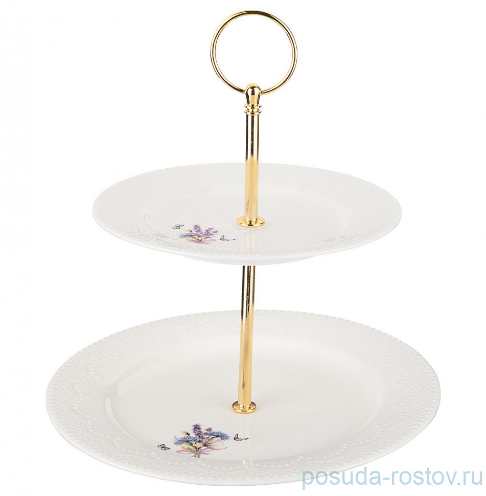 Этажерка 2-х ярусная "Прованс /Ажур" (16 + 21 см) / 236659