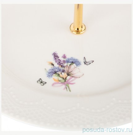 Этажерка 2-х ярусная &quot;Прованс /Ажур&quot; (16 + 21 см) / 236659